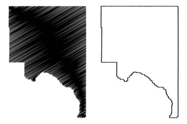 Lassen County, Kaliforniya harita vektör