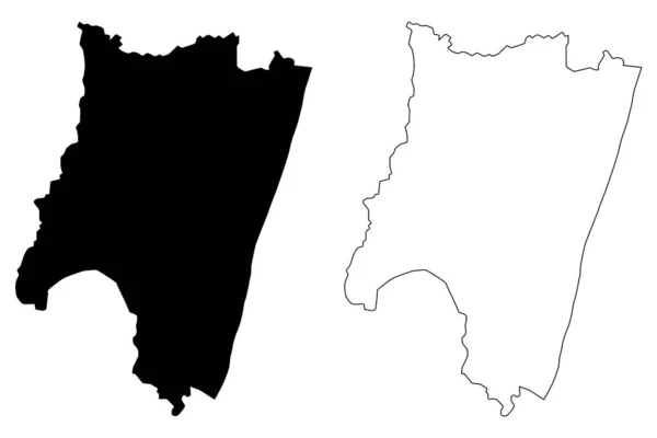 Fianarantsoa Provincia mapa vecto — Vector de stock