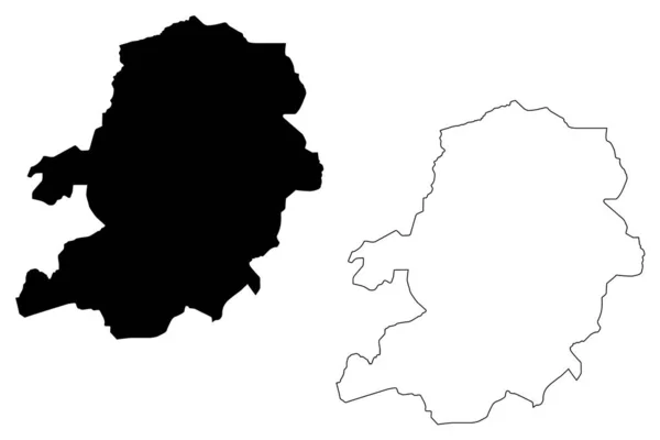 Χάρτης της περιοχής του κέντρου — Διανυσματικό Αρχείο