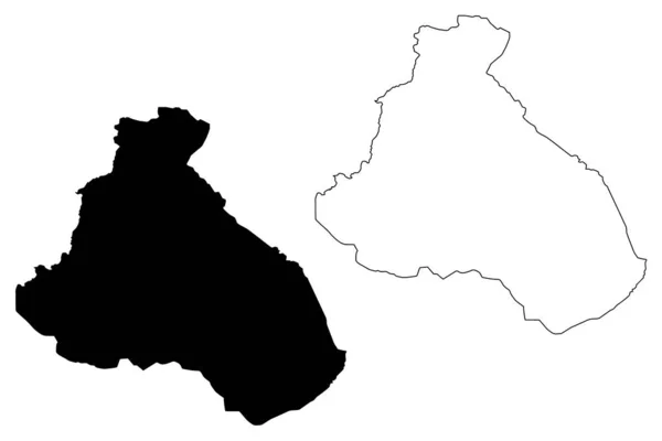 Karte der Region Nord vecto — Stockvektor