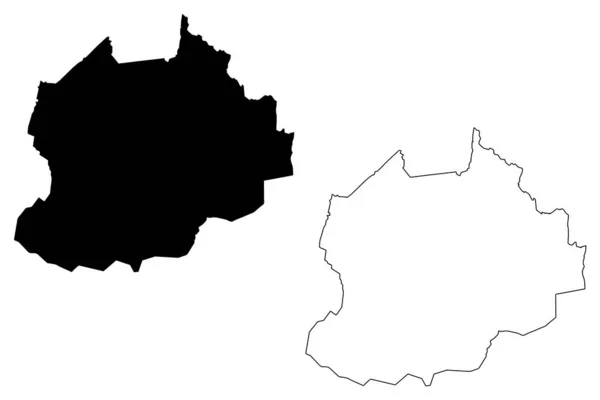 Kaart van Noordwest-regio vecto — Stockvector