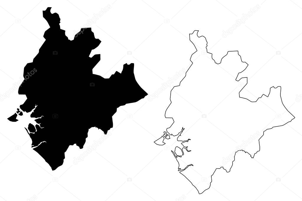 Littoral Region map vecto