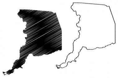 Sacramento County, Kaliforniya harita vektör