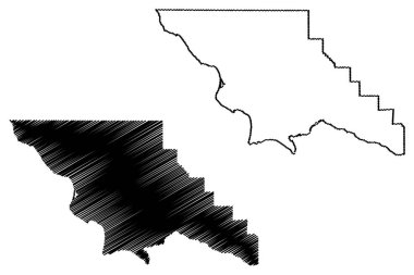 San Luis Obispo County, Kaliforniya harita vektör