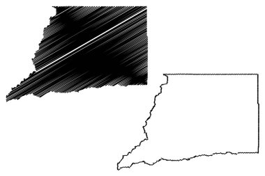 Shasta County, Kaliforniya harita vektör
