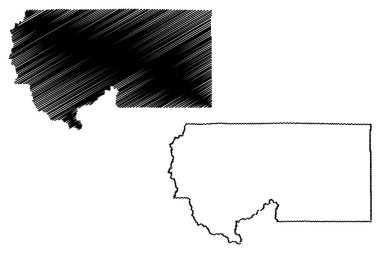 Siskiyou County, Kaliforniya harita vektör