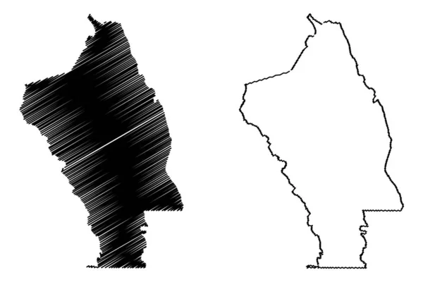 Napa County, Califórnia mapa vector — Vetor de Stock