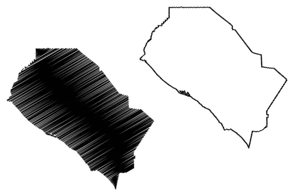 Orange County, Califórnia mapa vector — Vetor de Stock