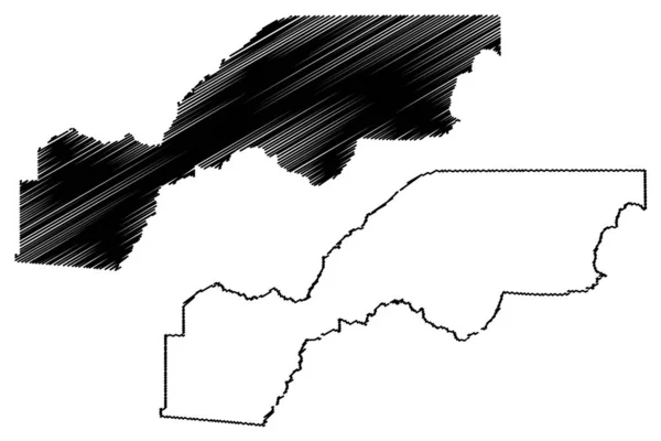 Placer County, California mappa vettoriale — Vettoriale Stock
