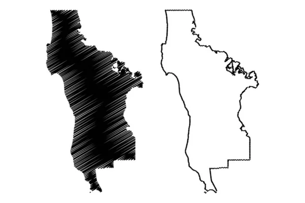 San Mateo County, w Kalifornii Mapa wektor — Wektor stockowy