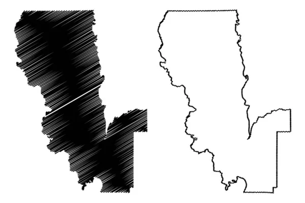 Vector χάρτη Sutter County, Καλιφόρνια — Διανυσματικό Αρχείο