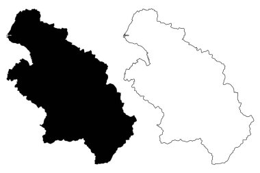 Hsinchu İlçesi harita vecto