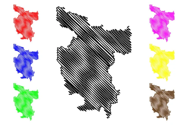 Departamento de San Martin mapa vecto — Archivo Imágenes Vectoriales