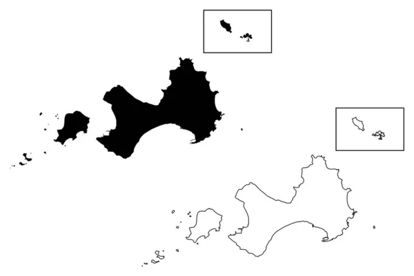 Ο Χάρτης της κομητείας Κίνμεν — Διανυσματικό Αρχείο