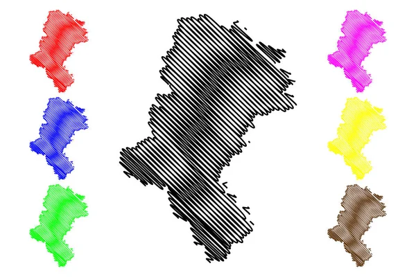 Voivodato Silesiano mapa vecto — Vector de stock