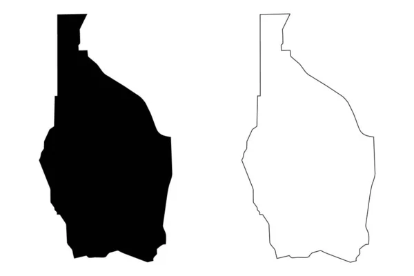 Ο Χάρτης της περιοχής Ταχούα — Διανυσματικό Αρχείο