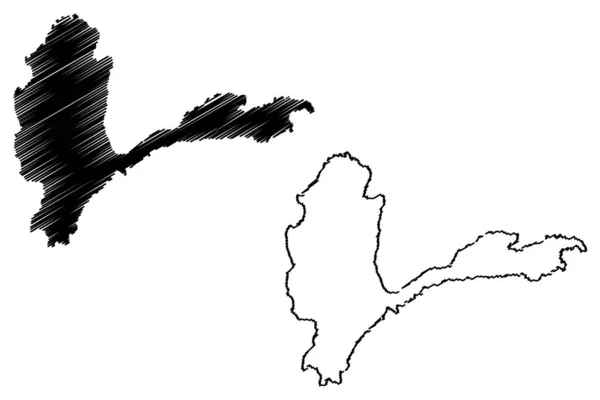 Карта провинции Бадахшан — стоковый вектор