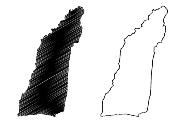 Helmand Provincia mapa vecto — Vector de stock