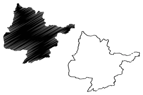 Provincia de Herat mapa vecto — Vector de stock