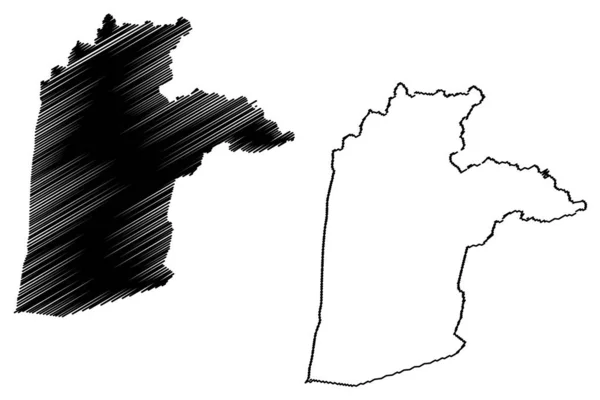 Provincia di Kandahar mappa vettoriale — Vettoriale Stock