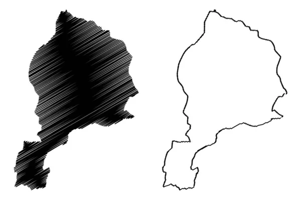 Provincia de Jowzjan mapa vecto — Archivo Imágenes Vectoriales