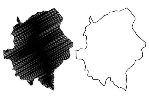 Vecto carte de la région de Asir — Image vectorielle
