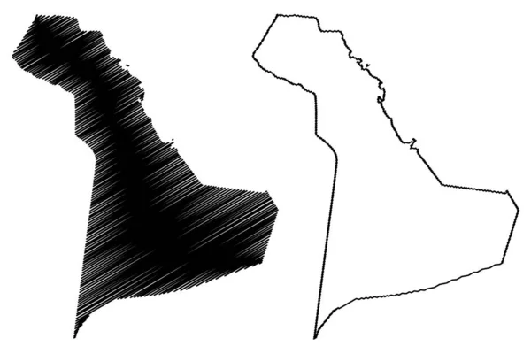 Byly porovnávány provincii východní mapu — Stockový vektor