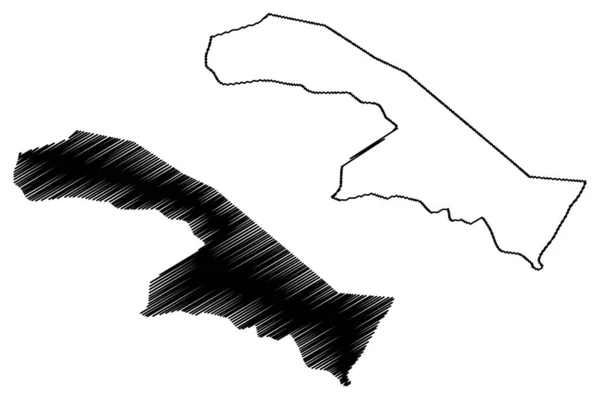 Región Fronteras del Norte mapa vecto — Archivo Imágenes Vectoriales