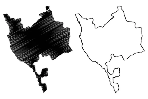 Makkah Region map vecto Royalty Free Stock Vectors