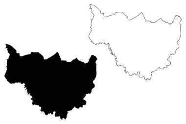 Cascades Bölge haritası vecto