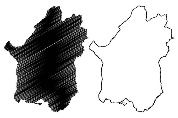 パクティーカ州地図 vecto — ストックベクタ
