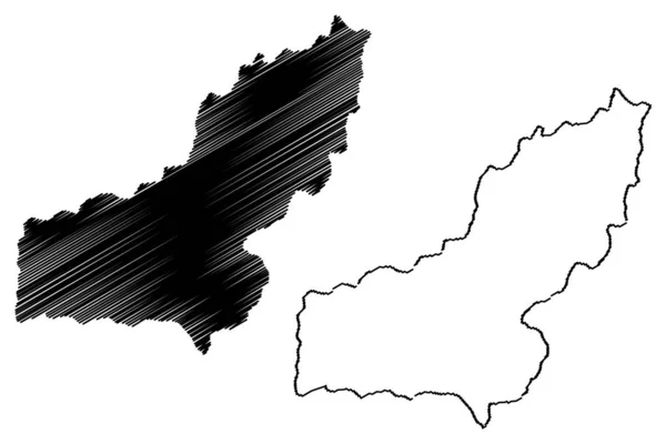 Provincia di Panjshir mappa vettoriale — Vettoriale Stock