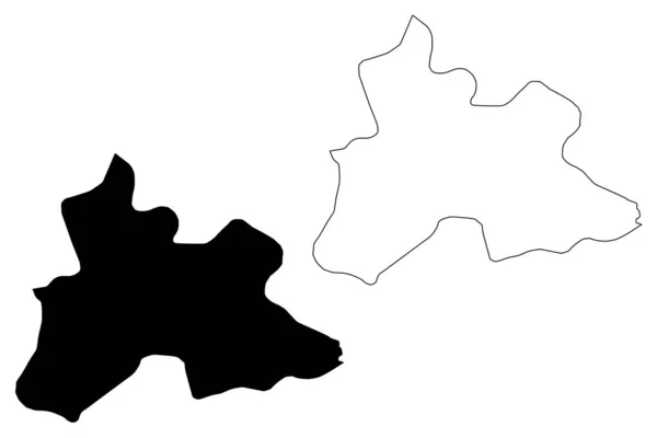Centro Regione mappa vettoriale — Vettoriale Stock