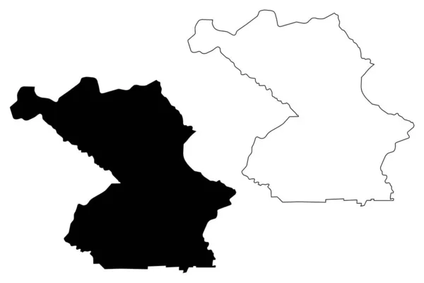 Mappa della Regione Centro-Sud vecto — Vettoriale Stock