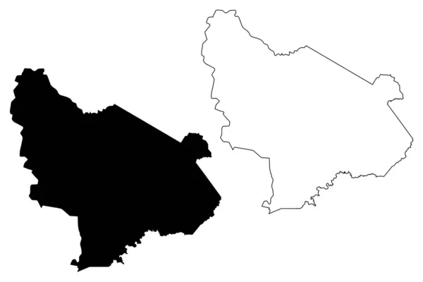 Est Bölge haritası vecto — Stok Vektör