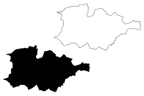Hauts-Bassins Regione mappa vettoriale — Vettoriale Stock