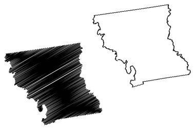 Anderson County, Teksas harita vektörü