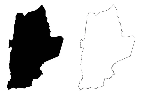 Regione di Antofagasta mappa vettoriale — Vettoriale Stock