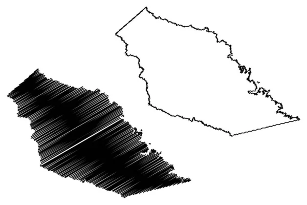 Angelina county, texas karte vektor — Stockvektor