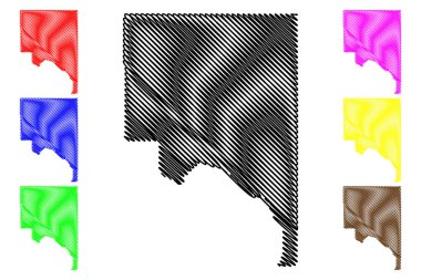 Lassen County, Kaliforniya (California, Amerika Birleşik Devletleri, Amerika, ABD, ABD, ilçede bize) harita vektör çizim, karalama taslak Lassen harita