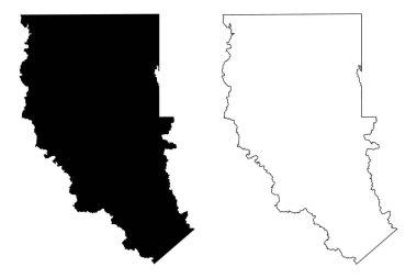 Cherokee County, Teksas (Teksas' taki eyaletler, Amerika Birleşik Devletleri, Abd, ABD, Abd) harita vektör illüstrasyonu, karalama krokisi Cherokee haritası