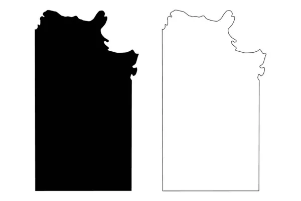 Clay County, Teksas (Teksas'taki eyaletler, Amerika Birleşik Devletleri, Abd, ABD, Abd) harita vektör illüstrasyonu, karalama kroki Siclay haritası — Stok Vektör