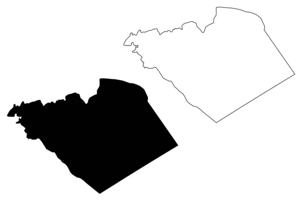 Gouvernorat de Homs (gouvernorats de Syrie, République arabe syrienne) illustration vectorielle de carte, croquis de gribouillis Homs ma — Image vectorielle