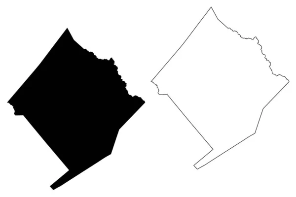 Colorado County, Texas (countyn i Texas, Amerikas förenta stater, USA, USA, USA) karta vektor illustration, klotter skiss Colorado karta — Stock vektor