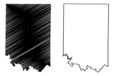Coleman County, Teksas (Teksas'taki eyaletler, Amerika Birleşik Devletleri, Abd, ABD, Abd) harita vektör illüstrasyonu, karalama krokiColeman haritası