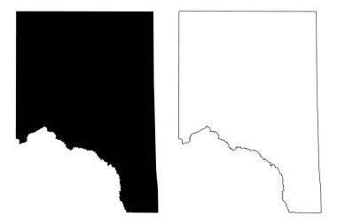 Crane County, Texas (Teksas'taki eyaletler, Amerika Birleşik Devletleri, Abd, ABD, Abd) harita vektör illüstrasyonu, karalama kroki Vinç haritası
