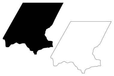 Huehuetenango Bölümü (Guatemala Cumhuriyeti, Guatemala Bölümleri) harita vektör illüstrasyon, karalama kroki Huehuetenango ma