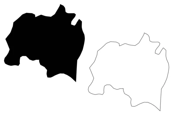 Departamento de Solola (República da Guatemala, Departamentos da Guatemala) mapa ilustração vetorial, rabisco esboço Solola mapa —  Vetores de Stock