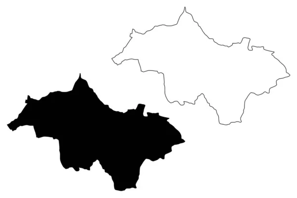 Provincia de Canar (República del Ecuador, Provincias del Ecuador) mapa vector ilustración, boceto de garabato Canar ma — Archivo Imágenes Vectoriales
