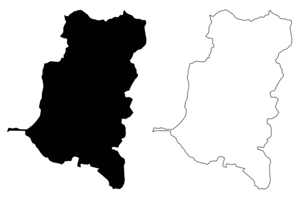 Τσετμπόρζο (Δημοκρατία του Ισημερινού, επαρχίες του Ισημερινού) Χάρτης εικονογράφος, σκίτσο του σσκριτ — Διανυσματικό Αρχείο